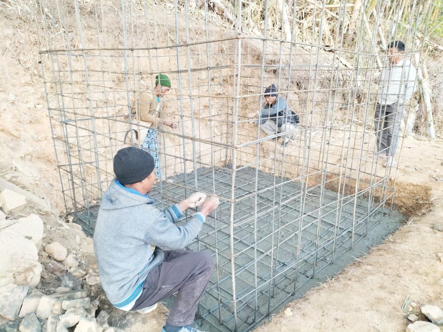 Labourers from the Nagaland PHED installing the Functional Household Tap Connection (FHTC) at C/Saddle village under Tuensang district on February 27. (Photo Courtesy: Twitter | For Representational Purpose only)